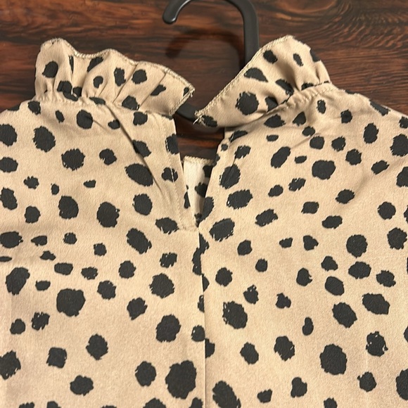 Women's Leopard printed blouse ruffled neckline size XXL - Picture 8 of 9